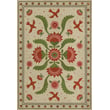 Product Image of Floral / Botanical Spicher and Company &middot; Williamsburg Vintage Vinyl &middot; Applique &middot; Distressed Cream, Red, Green - The Frolic Area-Rugs
