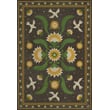 Product Image of Floral / Botanical Spicher and Company &middot; Williamsburg Vintage Vinyl &middot; Applique &middot; Green, Mustard, Cream - The Greenest Dells Area-Rugs