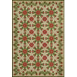 Product Image of Floral / Botanical Spicher and Company &middot; Williamsburg Vintage Vinyl &middot; Needlework &middot; Cream, Green, Red - Amandas Fable Area-Rugs