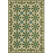Product Image of Floral / Botanical Cream, Green, Blue - Elizas Embroidery Area-Rugs