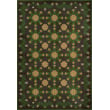 Product Image of Floral / Botanical Distressed Black, Green, Gold - Penny Squares Area-Rugs
