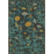 Product Image of Floral / Botanical Blue, Gold, Cream - Knee Deep in Flowers Area-Rugs