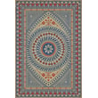 Product Image of Contemporary / Modern Cream, Blue, Red - Be Grateful Area-Rugs
