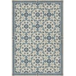Product Image of Floral / Botanical Spicher and Company &middot; Folk Art Museum Vintage Vinyl &middot; Whig Rose &middot; Beige, Blue - The Day Has Eyes Area-Rugs