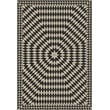 Product Image of Contemporary / Modern Spicher and Company &middot; Folk Art Museum Vintage Vinyl &middot; Sunburst &middot; Black, Beige - Of Night and Light Area-Rugs