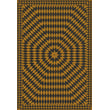 Product Image of Contemporary / Modern Spicher and Company &middot; Folk Art Museum Vintage Vinyl &middot; Sunburst &middot; Yellow, Black - Swinging Lamps at Night Area-Rugs