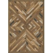 Product Image of Geometric Antiqued Brown, Black, Cream - Rich Waters Area-Rugs
