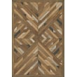 Product Image of Geometric Spicher and Company &middot; Norwegian Wood Vintage Vinyl &middot; Nile &middot; Antiqued Brown, Black, Cream - Rich Waters Area-Rugs