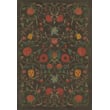 Product Image of Floral / Botanical Spicher and Company &middot; Williamsburg Vintage Vinyl &middot; Floral &middot; Distressed Chocolate, Red, Green - Susannah Area-Rugs