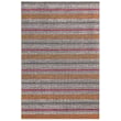 Contemporary Chilewich Shag Ribbon Stripe Bon Bon (001) rug showcasing a vibrant striped pattern in a room setting.