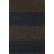 Chilewich Shag Duo Stripe Mocha rug features a stylishly striped design in earthy tones, suitable for modern indoor and outdoor settings.