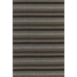 Chilewich Shag Even Stripe Mocha rug, featuring brown and tan stripes, ideal for both indoor and outdoor settings, durable construction.