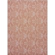 Chilewich for Martha Stewart Woven Damask Burnt Coral rug featuring intricate patterns, vibrant coral hue, ideal for elegant interiors.