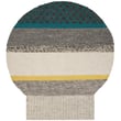 Product Image of Contemporary / Modern Grey, Cream, Teal (MG-1) Area-Rugs