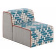 Product Image of Contemporary / Modern GAN Rugs &middot; Bandas Space &middot; C &middot; Turquoise Poufs
