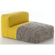 Product Image of Contemporary / Modern GAN Rugs &middot; Mangas Module &middot; Plait &middot; Yellow Poufs