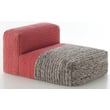 Product Image of Contemporary / Modern GAN Rugs &middot; Mangas Module &middot; Plait &middot; Coral Poufs