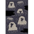 Product Image of Animals / Animal Skins Moooi Carpets &middot; Extinct Animals &middot; Indigo Macaque &middot; Blue Area-Rugs