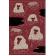 Product Image of Animals / Animal Skins Moooi Carpets &middot; Extinct Animals &middot; Indigo Macaque &middot; Red Area-Rugs