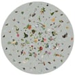 Product Image of Floral / Botanical Moooi Carpets &middot; Garden of Eden &middot; Round &middot; Light Grey Area-Rugs