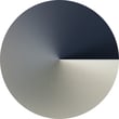 Round Moooi Carpets Colour Dial rug in Indigo with blue and grey tones, showcasing detailed patterns and elegant design in a modern setting.