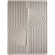 Moooi Carpets Sand Chemistry rug in white, beige, and grey, showcasing intricate abstract patterns, perfect for modern interiors.