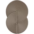 Moooi Carpets Sand Tide Taupe Midnight Dunes rug featuring a wavy, mid-century modern design in earthy tones, ideal for stylish interiors.