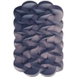 Moooi Carpets Serpentine Warm Blue rug in a lush, serpentine pattern featuring warm blue tones, ideal for modern living spaces.
