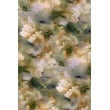 A colorful Moooi Carpets Green House Aqua Flora Marigold rug featuring vibrant floral patterns in various shades of green and blue.