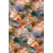 Moooi Carpets Green House Aqua Flora Tigerlily rug showcasing vibrant floral patterns in lush greens and blues on a soft fabric surface.