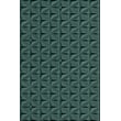 Green and white Moooi Carpets Green House Clover Tile Greenhouse rug with botanical pattern, enhancing a modern living space.