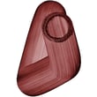 Moooi Carpets Shape Big Scale Three Red Wine rug with an abstract pattern and rich red tones enhances a modern living space.