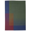 Hand-loomed nanimarquina Haze rug showcasing vibrant red, green, and blue colors in a contemporary design.