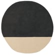 Hand-tufted nanimarquina Pearls Pearls Black rug featuring a modern circular design with shades of black and grey on a neutral background.