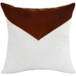 Rajani Home Austere Pillow in Gabs Brown and Ivory, showcasing cotton texture with elegant design; perfect for cozy home decor.