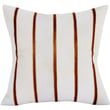 Rajani Home Austere Pillow in Ivory and Brown showcases a minimalist design with a cotton cover, ideal for modern home decor settings.