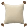 Rajani Home Amari Pillow in Cardiff Natural, featuring a minimalist design with soft cotton fabric, ideal for neutral-themed interiors.
