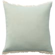 Rajani Home Avery Pillow Leeds in Aqua Blue, showcasing subtle patterns. Made of cotton, perfect for adding elegance to any setting.