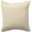 Rajani Home Avery Pillow Leeds Natural showcases a stylish cotton design in earthy beige tones, offering a cozy touch to home decor.