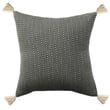 Rajani Home Sadie Pillow in Durham Black with a cotton cover. Elegant black and white pattern, suitable for modern home decor.