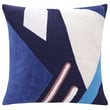 Rajani Home Stacy Garcia Pillow in Brighton Cobalt Blue, featuring a vibrant geometric pattern, made from high-quality cotton.