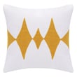 Rajani Home Stacy Garcia Pillow Doncaster Ochre in a vibrant ochre and white geometric pattern, ideal for modern home decor.