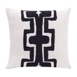 Rajani Home Stacy Garcia Pillow Maidstone Onyx featuring intricate black and white geometric patterns, perfect for modern decor settings.