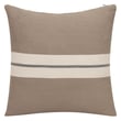 Rajani Home Wilmington Pillow in Somerset Taupe Grey showcases a cotton fabric with intricate patterns, ideal for elegant home décor.