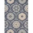 Rajani Home Harrington Luna Grey rug, hand-tufted, showcasing a modern grey design in a cozy living room setting with wooden furniture.