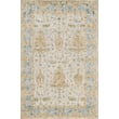 Rajani Home Pearla Elizabeth Ivory Blue rug, hand-tufted, displaying elegant ivory and blue patterns, ideal for contemporary living spaces.