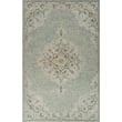 Rajani Home Mories Priya Blue Lagoon rug, featuring a hand-tufted, intricate blue and beige pattern, elegant for any living space.