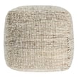 Rugology Briar Pouf Paige in Ivory and Natural hues, showcasing a hand-made design, perfect for cozy and stylish home settings.