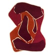 Toulemonde Bochart Muse Red rug with rich red tones and intricate design, hand-tufted for elegant home décor or sophisticated office spaces.