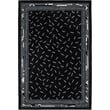 Toulemonde Bochart Trasimene Black rug, hand-tufted in New Zealand wool, featuring a sophisticated black and neutral pattern.
